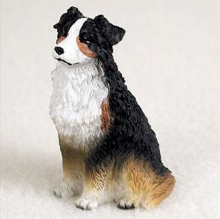 Australian Shepherd Aussie Tri Color Tiny Ones Dog Figurine Statue Pet Resin