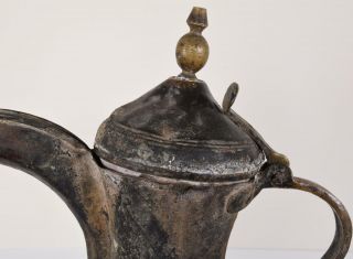 Arabic Dallah Coffee Pot Copper Brass Black Islamic 13 7/8 inches Antique 3