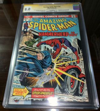 Cgc Ss 8.  0 Spiderman 130 Signed By Stan Lee,  1st App Spidermobile