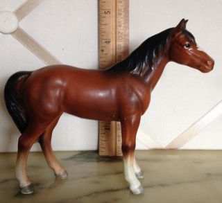 A Small Vintage Lefton Japan Porcelain Reddish Brown Horse