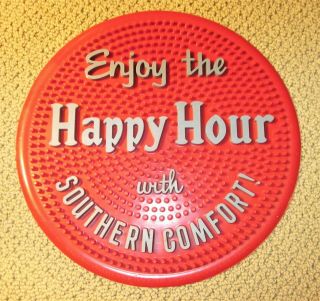 Vintage Southern Comfort Round Bar Spill Mat - Rubber