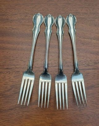 Towle Sterling Silver French Provincial Dinner Forks 7 1/4 " Set Of 4 Nm