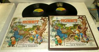 Jrr Tolkien The Hobbit Complete Soundtrack W/book 2 Lp Box Set Nm Vista Vinyl