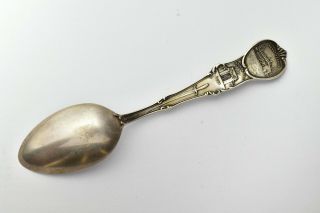 Washington DC Congressional Library Sterling Silver Souvenir Spoon with Enamel 2
