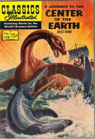 Classics Illustrated Comic Book 138 Journey To Center Earth Hrn 136 Ed 1 Fine -