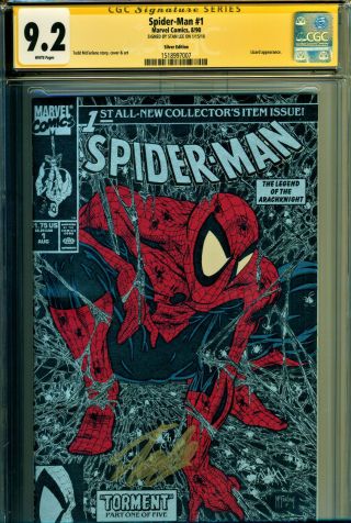Spider - Man 1 Cgc 9.  2 Ss Signed By Stan Lee Todd Mcfarlane Art Classic Cover