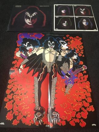 Kiss Gene Simmons Lp Poster Inner Sleeve Astor Records