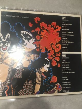 KISS Gene Simmons Lp Poster Inner Sleeve Astor Records 2