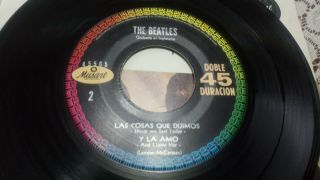 Beatles UNA DURA NOCHE A HARD DAY ' S NIGHT MEXICAN 45 EP RARE MEXICO MUSART 3