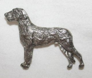 Irish Wolfhound Dog Fine Pewter Pin Jewelry Art Usa Made