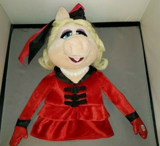 Disney Miss Piggy Hand Puppet - Madame Alexander - Red Christmas Suit - Plush Muppet