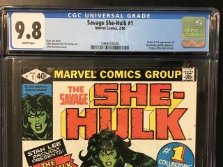 SAVAGE SHE - HULK 1 CGC 9.  8 (1980) 1st App - Key Book NM/MT Avengers 2