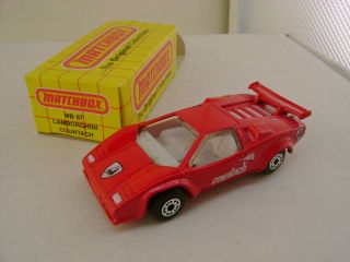 1992 Matchbox Superfast 67 Red Lamborghini Countach Lp 5000s
