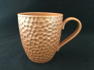 Starbucks 2007 Copper Hammered Texture Ceramic 15oz Coffee Mug Cup -