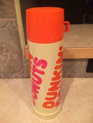 Retro Vintage Dunkin Donuts Thermos For Coffee,  Tea,  Hot Chocolate