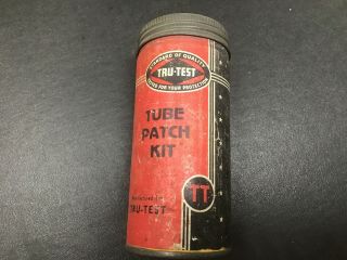 True - Test Bicycle Tire Patch Kit Tube Repair Cardboard R.  C.  Can Co St Louis Mo