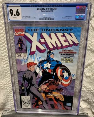 Uncanny X - Men 268 Cgc 9.  6 Nm,  Marvel Jim Lee Captain America Cover Classic