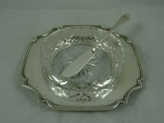 Solid Silver Butter Dish,  1934,  301gm - Mappin & Webb