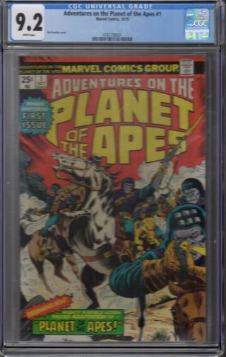 Adventures On The Planet Of The Apes 1 10/75 Cgc 9.  2 White Pages Marvel