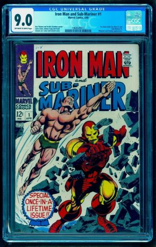 Iron Man & Sub - Mariner 1 Cgc 9.  0 Pre Dates Sub - Mariner 1