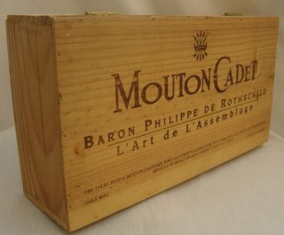 Rothschild Mouton - Cadet 2 Bottle Gift Box Display Storage Vintage