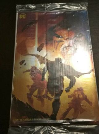 Dc Event Leviathan 1 2019 Gold Foil Variant Bendis Maleev In Hand