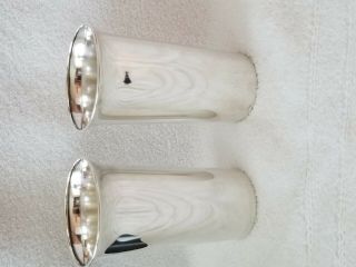 Two (2) M.  Fred Hirsch Sterling Silver Juice Cups 89,  4&7/8 " Tall