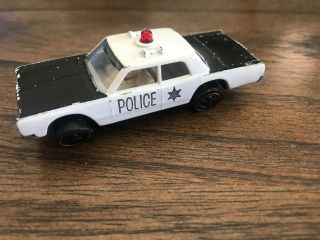 Vintage Hot Wheels Redline 1968 Cruiser Police Car White And Black