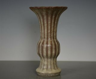 Fine Antique Chinese Crackle Porcelain Floral Vase Rare Ws0129