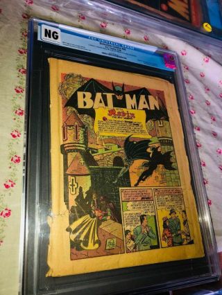 Detective Comics 40 Cgc Ng C - Ow (coverless) 1st Clayface - Batman - Dc 1940.