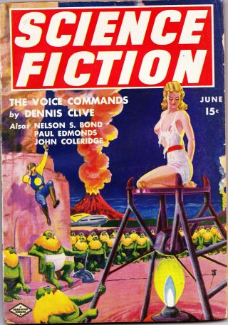 Science Fiction Pulp June 1940 Vg - Fine Cond Weird Aliens Girl In Bondage Cover