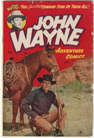 John Wayne Adventure Comics 2 1950 Superior Publishing Canadian Edition Photo C