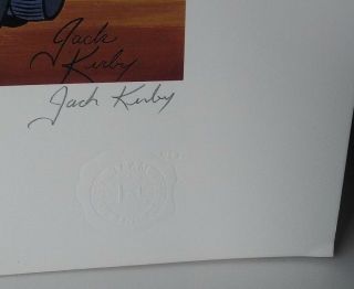 MARVEL CAPTAIN AMERICA 50TH LITHO 1990 AP HAND SIGNED JACK KIRBY JOE SIMON 4