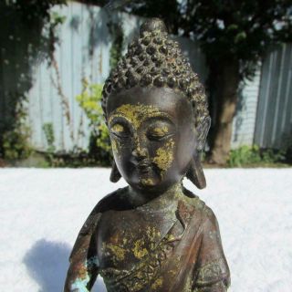Fine Antique Chinese Gilt Bronze Buddha - Fine Detail - Possibly Ming Dy ? 4