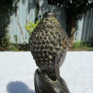 Fine Antique Chinese Gilt Bronze Buddha - Fine Detail - Possibly Ming Dy ? 6