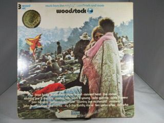 Woodstock - Music From The Soundtrack 3 Lps Cotillion Sd3 - 500 Rare Vg/,