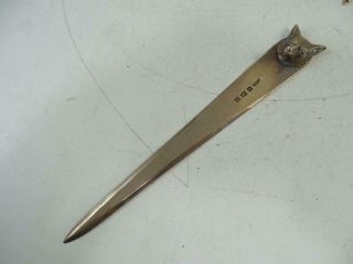 Antique Sterling Silver Fox Wolf Figural Letter Opener Tiffany & Co England Vtg