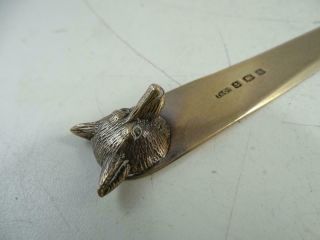 Antique Sterling Silver Fox Wolf Figural Letter Opener Tiffany & Co England Vtg 3