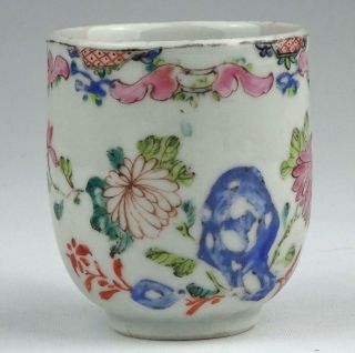 Unusual Antique 18thC Chinese Qing Yongzheng Qianlong Famille Rose TeaCup/Bowl. 3