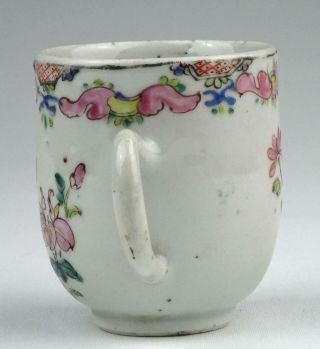 Unusual Antique 18thC Chinese Qing Yongzheng Qianlong Famille Rose TeaCup/Bowl. 5