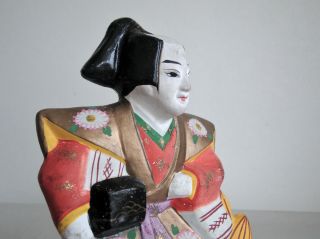 11 inch Japanese Antique Clay doll : Taro Urashima : signed Sosaku 4