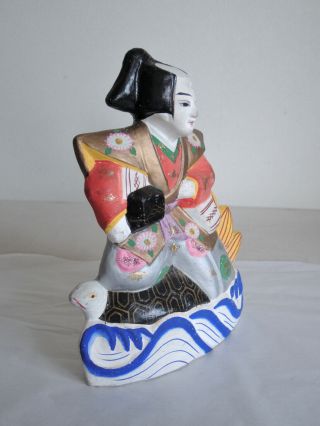 11 inch Japanese Antique Clay doll : Taro Urashima : signed Sosaku 6