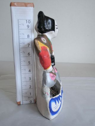11 inch Japanese Antique Clay doll : Taro Urashima : signed Sosaku 7