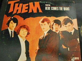 Them Van Morrison Lp Vinyl 1965 Here Comes The Night Rock Psych Rare