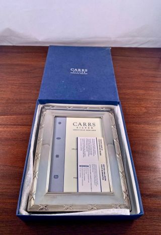 Carrs English Sterling Silver Photo / Picture Frame: In Orig.  Box 6 " X 4 "