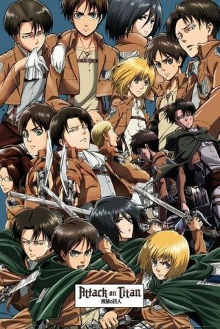 Attack On Titan Characters Collage 24x36 Anime Poster New/rolled