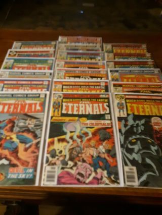 Eternals 1 - 19 1976 Complete Run Mid To Jack Kirby Marvel Mcu