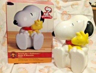 Peanuts Charles Schultz Snoopy And Woodstock Cookie Snack Jar