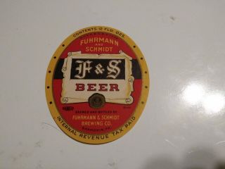 Pa - Irtp - F & S Beer - 12oz - Fuhrman & Schmidt Brg Co - Shamokin A6875