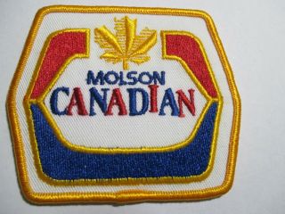 Molson Canadian,  Embroidered,  Vintage Old,  Patch,  Nos,  3 1/2 X 3 Inches